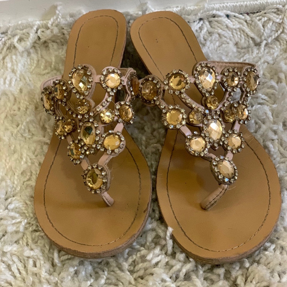 Madeline Stuart Gold Sandals